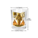 Vaso de Whisky de 10 oz Personalizado con Bandera Americana de Bombero con Base Gruesa y Nombre Día del Padre Día de los Veteranos Regalo para Bombero Militar