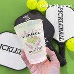 Callie Moment Spersonalizowane Łopatki do Pickleballa Nietłukące się Plastikowe Kubki PP Zestaw 10 Prezentów dla Fanów Pickleballa
