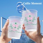 Callie Moment Spersonalizowane Łopatki do Pickleballa Nietłukące się Plastikowe Kubki PP Zestaw 10 Prezentów dla Fanów Pickleballa