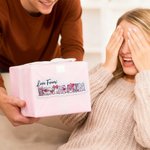 Personalizzato a strisce stampa leopardo nome adesivi impermeabili classe scambio partito regalo etichetta Decor San Valentino bomboniere per i bambini coppia
