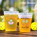 Callie Moment Spersonalizowane Łopatki do Pickleballa Nietłukące się Plastikowe Kubki PP Zestaw 10 Prezentów dla Fanów Pickleballa