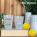 Callie Moment Spersonalizowane Łopatki do Pickleballa Nietłukące się Plastikowe Kubki PP Zestaw 10 Prezentów dla Fanów Pickleballa