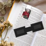 Personalized Stamp Design Photo Magnetic Bookmark Clip with Name Reading Tool Club Birthday Gift for Book Lovers Bookworms
