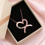 Personalisierte wandelbare Unendlichkeit-Herz-Halskette mit Geburtssteinen eingravierten Namen Valentinstag Geburtstag Jahrestag Geschenk für Damen