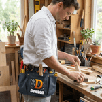 Personalisierte Wrench Gear Initial Multi-Compartment Canvas Werkzeuggürtel Aufbewahrungstasche mit Namen Geburtstag Vatertag Geschenk für Vater Mechaniker Elektriker