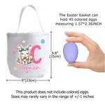 Personalisierte niedliche Ostern Hase Eier Blume Initial Osterkorb mit Namen Ostertag Eierjagd Party Geschenk für Kinder