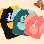 Personalise Chef Hat Cartoon Character Waterproof Long Sleeve Apron with Initial Name and Pocket Painting Baking Essential Birthday Gift for Kid