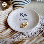 Personalised Sorority Greek Letter Floral Ceramic Trinket Jewellery Dish Greek Week Bid Day Gift for Sisters Friends | Callie × Affinity Licensing