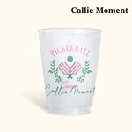 Callie Moment Spersonalizowane Łopatki do Pickleballa Nietłukące się Plastikowe Kubki PP Zestaw 10 Prezentów dla Fanów Pickleballa