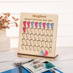 Personalized Birth Counting Board Chart with Pink Blue Foot Print Gift for Midwife Student Healthcare Professional