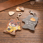 Personalized Cute Cat Guitar Pick Keychain with Name and Text Daily Use Birthday Gift for Guitar Cat Lovers