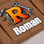 Personalisierte Wrench Gear Initial Multi-Compartment Canvas Werkzeuggürtel Aufbewahrungstasche mit Namen Geburtstag Vatertag Geschenk für Vater Mechaniker Elektriker