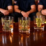 Vaso de Whisky de 10 oz Personalizado con Bandera Americana de Bombero con Base Gruesa y Nombre Día del Padre Día de los Veteranos Regalo para Bombero Militar