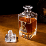 Personalized Vintage Initial Whiskey Decanter with Name Father's Day Anniversary Gift for Dad Husband Bartender