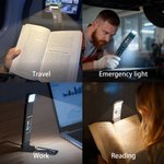 Personalizzato personaggio dei cartoni animati che legge la Bibbia LED Clip luminosa ricaricabile con nome Regalo di compleanno per gli amanti dei libri cristiani