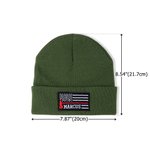 Gorro Bordado Personalizado Bandera Americana Linea Roja Suave con Nombre Uso Diario Regalo de Cumpleaños para Bomberos Bomberos Voluntarios