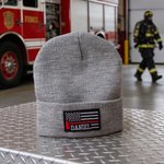 Gorro Bordado Personalizado Bandera Americana Linea Roja Suave con Nombre Uso Diario Regalo de Cumpleaños para Bomberos Bomberos Voluntarios