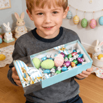 Scatola regalo personalizzata di Peter Rabbit con nome e coperchio trasparente Vassoio per dolci Uso quotidiano Bomboniere di festa Regalo di Pasqua per ragazze e ragazzi