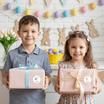 Etiquettes personnalisées pour lapin de Pâques avec nom Décoration de cadeaux de Pâques Favoris pour enfants Famille Amis