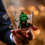 Personalisierte Eishockey Cartoon Charakter Whiskey Dekanter mit Name und Nummer Geburtstag Geschenk für Männer Eishockeyspieler