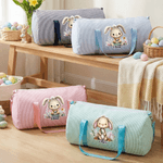 Personalized Cute Easter Bunny Large Capacity Travel Bag with Name and Shoulder Strap Travel Outing Easter Gift for Children Students