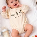 Personalized Mallard Duck Baby Bubble Bodysuit with Name Hunting Buddy Outfits Baby Shower Gift for Newborns New Parents
