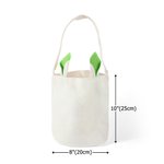 Personalisierte niedliche Kaninchen Küken Blumen Hasenohren Design Korb Tasche mit Namen Ostereierjagd Party Favors Geschenk für Jungen Mädchen