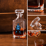 Personalisierte Eishockey Cartoon Charakter Whiskey Dekanter mit Name und Nummer Geburtstag Geschenk für Männer Eishockeyspieler