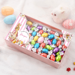 Scatola regalo personalizzata di Peter Rabbit con nome e coperchio trasparente Vassoio per dolci Uso quotidiano Bomboniere di festa Regalo di Pasqua per ragazze e ragazzi