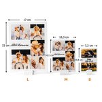 Personlig 1-5 foto byggkloss pussel med text inredning gåva för par vän familj födelsedag jubileum