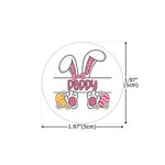 Personalised Cute Easter Bunny Ears Waterproof Stickers with Name Easter Day Gift Decoration Party Favors for Kids