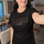 Personalized Cool Mom T-shirt Sweatshirt Hoodie with Gradient Title and Year Multicolor Available Mother's Day Gift for Mama Grandma