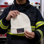 Gorro Bordado Personalizado Bandera Americana Linea Roja Suave con Nombre Uso Diario Regalo de Cumpleaños para Bomberos Bomberos Voluntarios