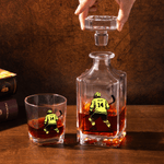 Personalisierte Eishockey Cartoon Charakter Whiskey Dekanter mit Name und Nummer Geburtstag Geschenk für Männer Eishockeyspieler