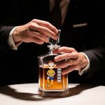 Personalised Cute Cartoon Soccer Character Whiskey Decanter with Name Birthday Father's Day Gift for Men Whiskey Lovers