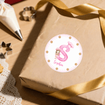 Chapeau de Chef Personnalisé Personnage de Dessin Animé Lot de 2 Etiquettes de Pâtisserie Imperméables avec Nom et Initiales Faveurs de Fête pour les Enfants Amoureux de la Pâtisserie