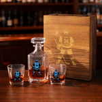 Personalisierte Eishockey Cartoon Charakter Whiskey Dekanter mit Name und Nummer Geburtstag Geschenk für Männer Eishockeyspieler