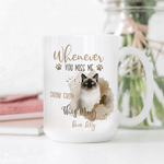 Personalised Paw Print Photo Ceramic Coffee Mug with Name Daily Use Memorial Sympathy Pet Loss Gift for Pet Owners