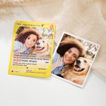 Personalized Ghibli Art Style Photo Poke Game Card with Attack Description and Protective Cover Birthday Mother's Day Gift for Family Friends