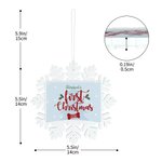 Cane personalizzato primo Natale fiocco di neve Ornamento albero di Natale Decor regalo per gli amanti del cane Cane mamma cane papà