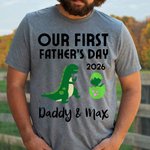 Personalized Our First Father's Day Together Father and Baby Matching Set 100% Cotton Shirt with Names Father's Day Gift for Baby New Dad