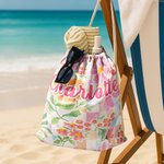 Sac à cordon avec nom Activités de plein air Plage Fête d'anniversaire Cadeau pour femmes Famille Besties