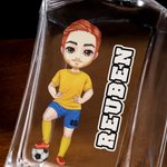 Personalised Cute Cartoon Soccer Character Whiskey Decanter with Name Birthday Father's Day Gift for Men Whiskey Lovers