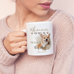 Personalised Paw Print Photo Ceramic Coffee Mug with Name Daily Use Memorial Sympathy Pet Loss Gift for Pet Owners