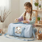 Personalized Cute Easter Bunny Large Capacity Travel Bag with Name and Shoulder Strap Travel Outing Easter Gift for Children Students