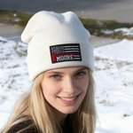 Gorro Bordado Personalizado Bandera Americana Linea Roja Suave con Nombre Uso Diario Regalo de Cumpleaños para Bomberos Bomberos Voluntarios