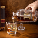 Personalized Vintage Initial Whiskey Decanter with Name Father's Day Anniversary Gift for Dad Husband Bartender