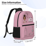Personalizzato Cartoon Doctor Nurse Character Large School Bag con nome e titolo Nurse Week Appreciation Birthday Gift for Medical Staff (Regalo di compleanno per il personale medico)