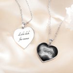 Personalisierte herzförmige Ultraschall-Halskette mit Text Erinnerungsstück Baby Geburt Muttertag Geschenk für Mama