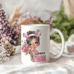 Mug en céramique avec nom et profession Cadeau d'appréciation de Pâques pour infirmière, infirmier, travailleur de la santé